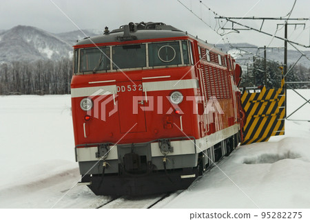 Shinetsu Main Line Nihongi-Sekiyama JR East DD53-2 (Nagaoka) Special Snow Plow Train Tokusetsu 95282275
