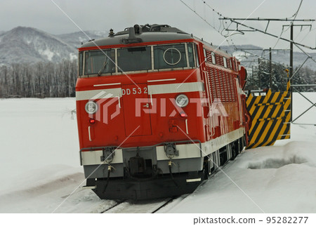 Shinetsu Main Line Nihongi-Sekiyama JR East DD53-2 (Nagaoka) Special Snow Plow Train Tokusetsu 95282277