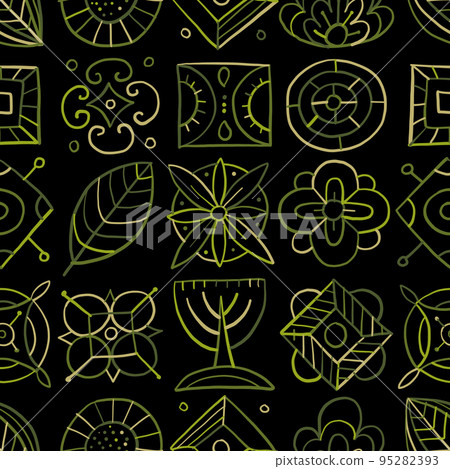 Talavera seamless pattern. Ethnic Background 95282393