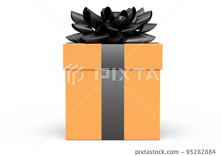 Orange bow, ribbon. Isolated. On white background , #sponsored