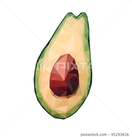 Low poly avocado Low poly avocado 95283616