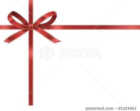 Ribbon decoration watercolor style 95283661