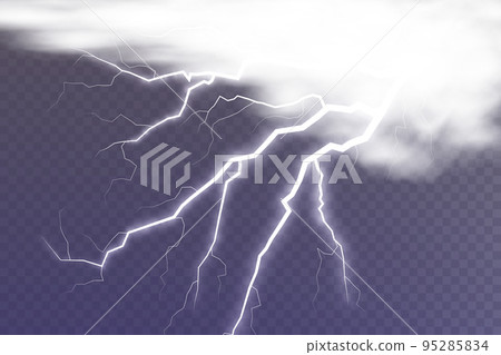 Set of lightning magical and bright light effect. Thunderstorm with lightning and clouds. Vector illustration. Discharge electrical current. Charge current. natural phenomena. Set of lightning magical and bright light effect. Thunderstorm with lightning and clouds. Vector illustration. Discharge electrical current. Charge current. natural phenomena. 95285834