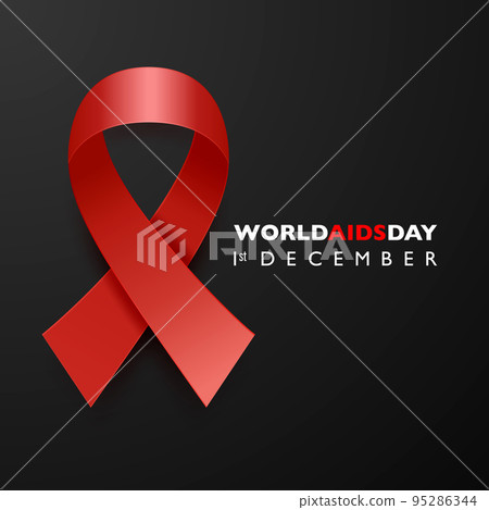 World AIDS Day Banner with Aids Awareness Red Ribbon. Aids Day Concept Background. Design Template for 1st December Poster, Placard, Card. Aids Awareness World AIDS Day Banner with Aids Awareness Red Ribbon. Aids Day Concept Background. Design Template for 1st December Poster, Placard, Card. Aids Awareness 95286344