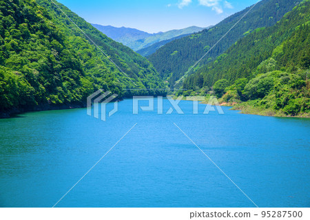 Lake Chichibu, Futase Dam, early summer scenery Lake Chichibu, Futase Dam, early summer scenery 95287500