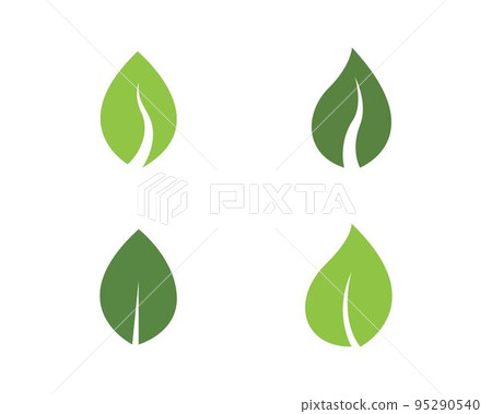 Green leaf logo template Vector icon 95290540