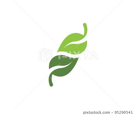 Green leaf logo template Vector icon 95290541