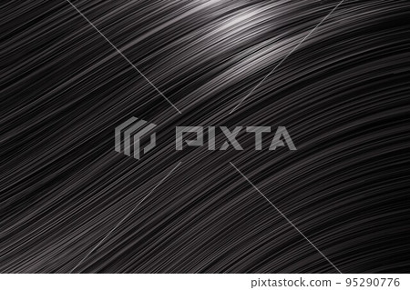 shiny straight black hair 95290776