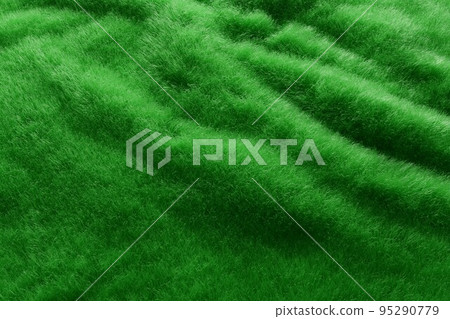 綠色人造毛皮背景,質地柔軟 綠色人造毛皮背景,質地柔軟 95290779