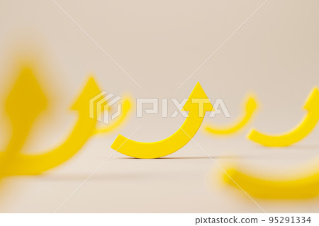 Arrow growth sign on background 95291334