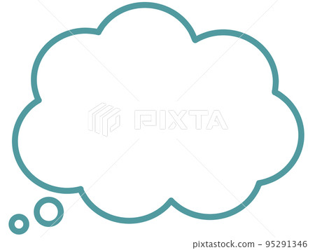 多雲的雲氣球插圖素材 95291346
