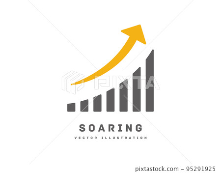 business icon graph rising business icon graph rising 95291925