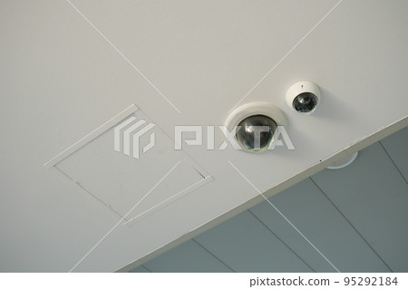 CCTV security camera operating outdoor CCTV security camera operating outdoor 95292184