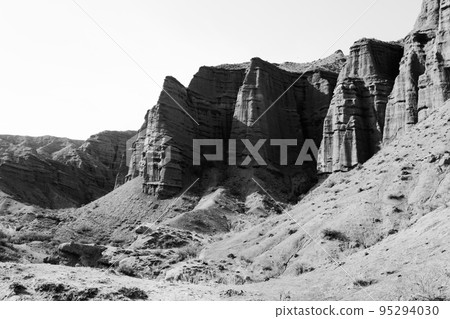 Rock formations on clear day 95294030