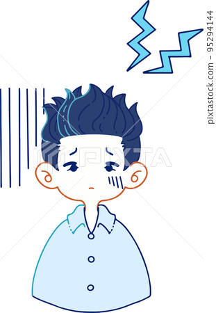 身體狀況不佳的人的矢量圖解 身體狀況不佳的人的矢量圖解 95294144