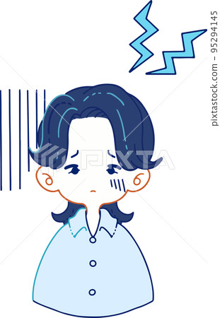 身體狀況不佳的人的矢量圖解 身體狀況不佳的人的矢量圖解 95294145