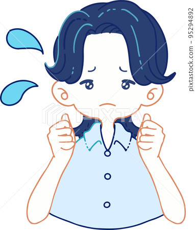 恐慌/擔心的人的矢量圖解 恐慌/擔心的人的矢量圖解 95294892