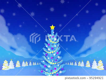 Christmas tree in the snow Outdoor event Snow mountain Winter mountain Christmas tree in the snow Outdoor event Snow mountain Winter mountain 95294921