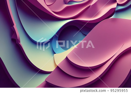 3d render, abstract background with paper waves, modern wallpaper 3d render, abstract background with paper waves, modern wallpaper 95295955