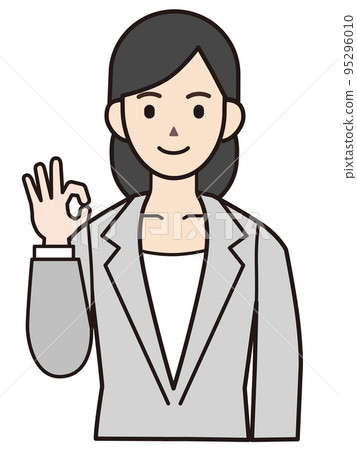 Person material illustration business woman Person material illustration business woman 95296010