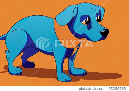 Animal Dog Cartoon Character Anthropomorphic Comic Blue 2d Animal Dog Cartoon Character Anthropomorphic Comic Blue 2d 95296263