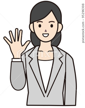 Person material illustration business woman Person material illustration business woman 95296308