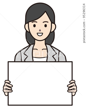 人物素材插圖女商人 95296314