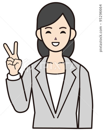 Person material illustration business woman Person material illustration business woman 95296664