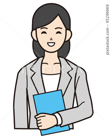 Person material illustration business woman Person material illustration business woman 95296669