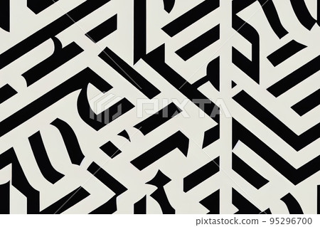 2d seamless pattern. Modern stylish texture with thin monochrome 95296700