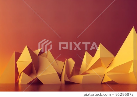 3D rendering of a very modern upscale Yellow building, 95296872