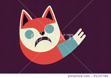 A Good Joke, isolated 2d illustration. Casually dressed anthropomorphic A Good Joke, isolated 2d illustration. Casually dressed anthropomorphic 95297366