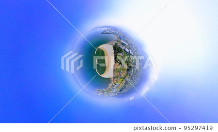 地球, 球體, 藍色地球, 藍色的大海, 沙灘, 人們享受大海, 陽光燦爛的日子, 瀨戶內, 絕妙的景色, 海 95297419