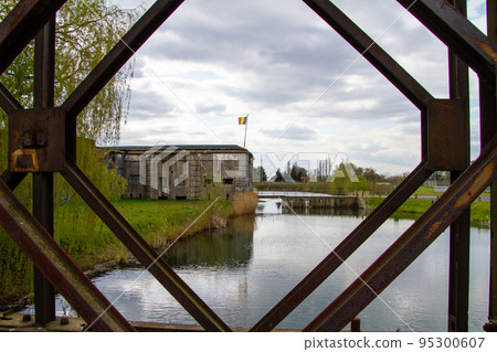 Europe, Belgium, Puurs, Fort of Breendonk, fort seen from the bridge 95300607