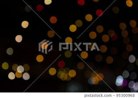 Colorful Defocus Abstract bokeh light effects on the night black background texture Colorful Defocus Abstract bokeh light effects on the night black background texture 95300968