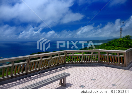 四國、室戶岬、從高知縣室富町高岡園地展望台看到的高知方向美麗的海岸線風光(2) 四國、室戶岬、從高知縣室富町高岡園地展望台看到的高知方向美麗的海岸線風光(2) 95301284