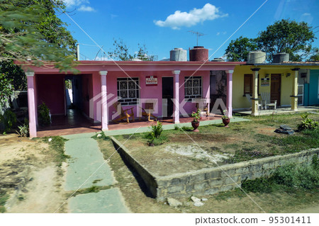 Colorful houses for rental in the Vinales region of Cuba Colorful houses for rental in the Vinales region of Cuba 95301411
