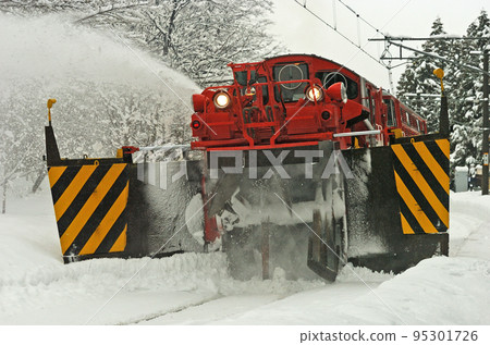 Shinetsu Main Line Sekiyama-Myoko Kogen JR East DD53-2 (Nagaoka) Special Snow Plow Train Tokusetsu 95301726
