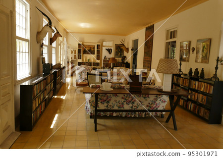 Interior of Ernest Hemingway's house in Havana Cuba Interior of Ernest Hemingway's house in Havana Cuba 95301971