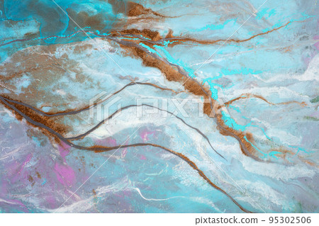 Natural luxury abstract fluid, liquid art painting. Tender, modern futuristic, dynamic artwork. Drawing by alcohol ink, paints. Mixed style illustration. Abstract creative painting background, texture Natural luxury abstract fluid, liquid art painting. Tender, modern futuristic, dynamic artwork. Drawing by alcohol ink, paints. Mixed style illustration. Abstract creative painting background, texture 95302506