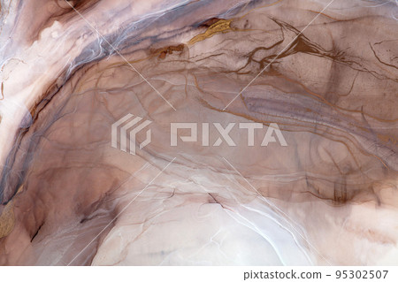 Natural luxury abstract fluid, liquid art painting. Tender, modern futuristic, dynamic artwork. Drawing by alcohol ink, paints. Mixed style illustration. Gentle painting background in a light color. Natural luxury abstract fluid, liquid art painting. Tender, modern futuristic, dynamic artwork. Drawing by alcohol ink, paints. Mixed style illustration. Gentle painting background in a light color. 95302507