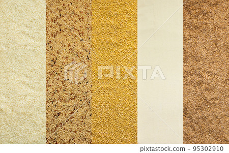 Various grain cereals banner Various grain cereals banner 95302910