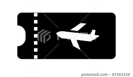 登機牌圖標。飛機票。機票。向量。 登機牌圖標。飛機票。機票。向量。 95303328