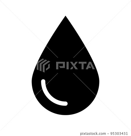 Water drop silhouette icon. Drop. oil, blood and water. vector. 95303431