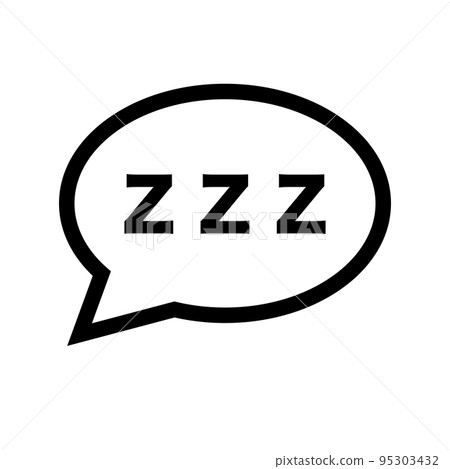 zzz speech bubble. sleep speech bubble. snore. vector. 95303432