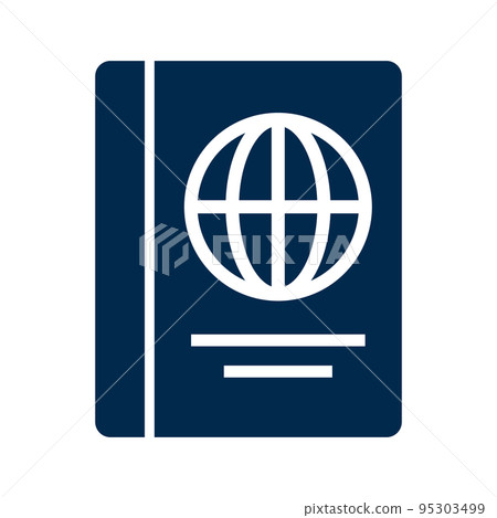 護照圖標。身份證件。向量。 護照圖標。身份證件。向量。 95303499