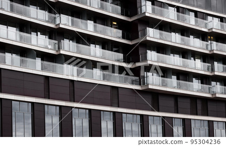 Building of glass with balconies 95304236