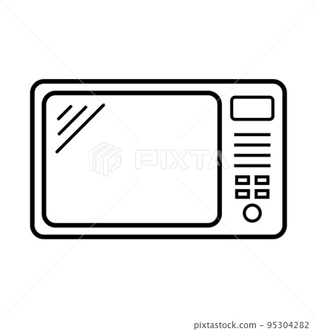 微波圖標。廚房烤箱圖標。廚房電器。向量。 95304282