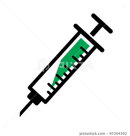 Medical injection icon. Vaccination. vector. 95304302