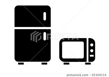 Refrigerator and microwave icon set. vector. 95304514